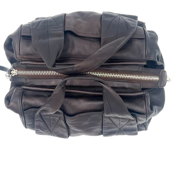 Kenneth Cole New York Leather Tote Brown Slouchy Medium Bag 11x10x8 Work Travel - Picture 4 of 16